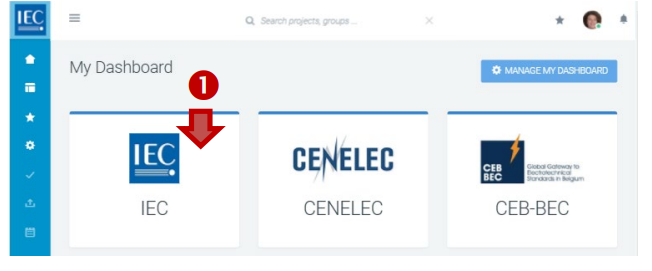 Example of selecting IEC to then try and find workspaces.
