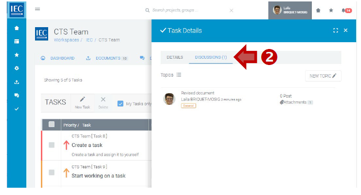 Discussion on Taks Details.