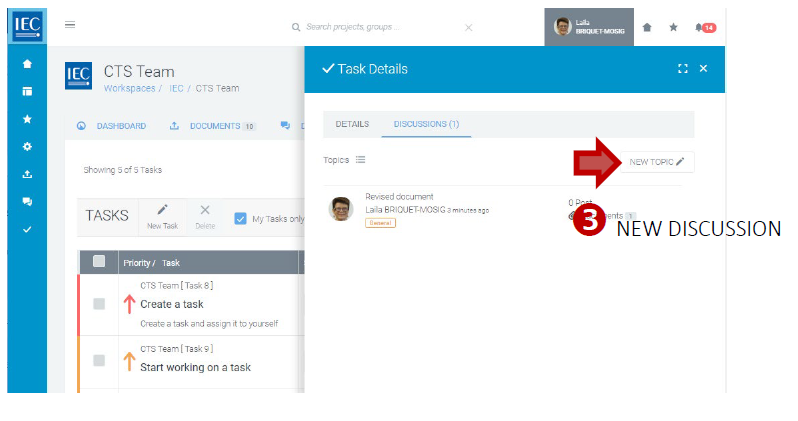 Starting a New Topic discussion.