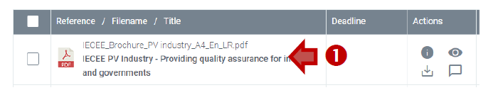 Selecting a file name.