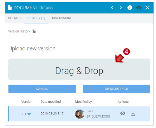 Options to select file.