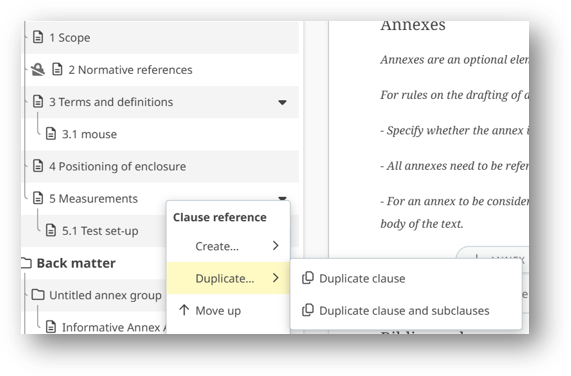 Duplicate a clause.