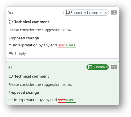 Submitted comments.