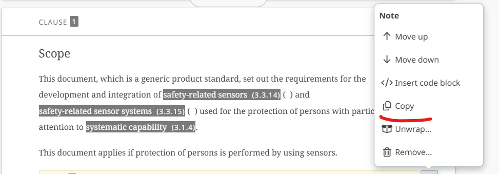 Copy element