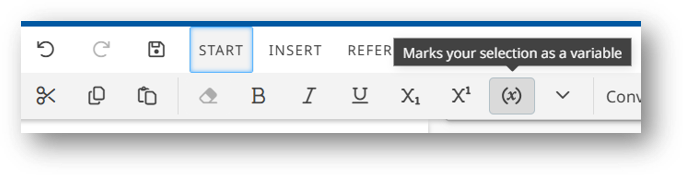 START options for tech formatting.