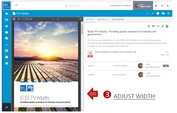 Adjusting the width.