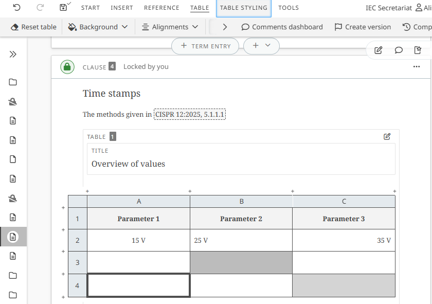 Image showing table with mix of formatting.